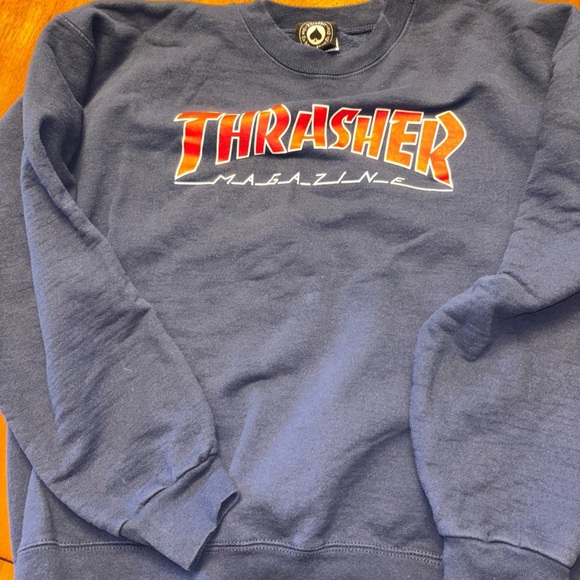 Thrasher Men's Navy sweatshirt - Picture 1 of 7